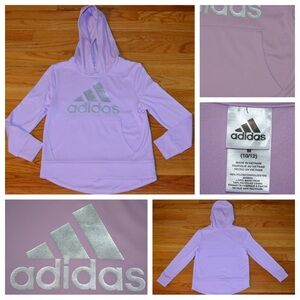 Youth girls Adidas logo sweatshirt, size M 10/12